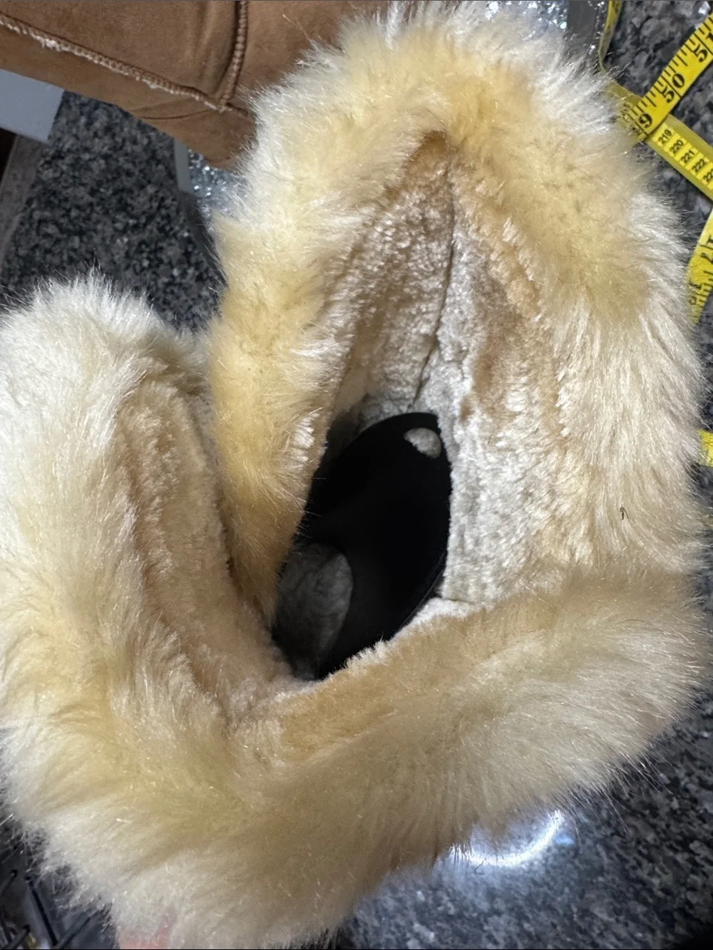 JustFab Chestnut Faux-Fur Trim Tall Winter Boots EUC 10